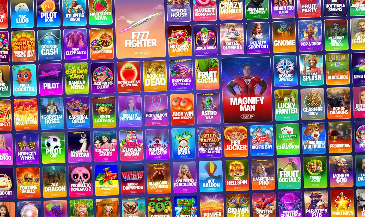 Selection of games at JetTon casino