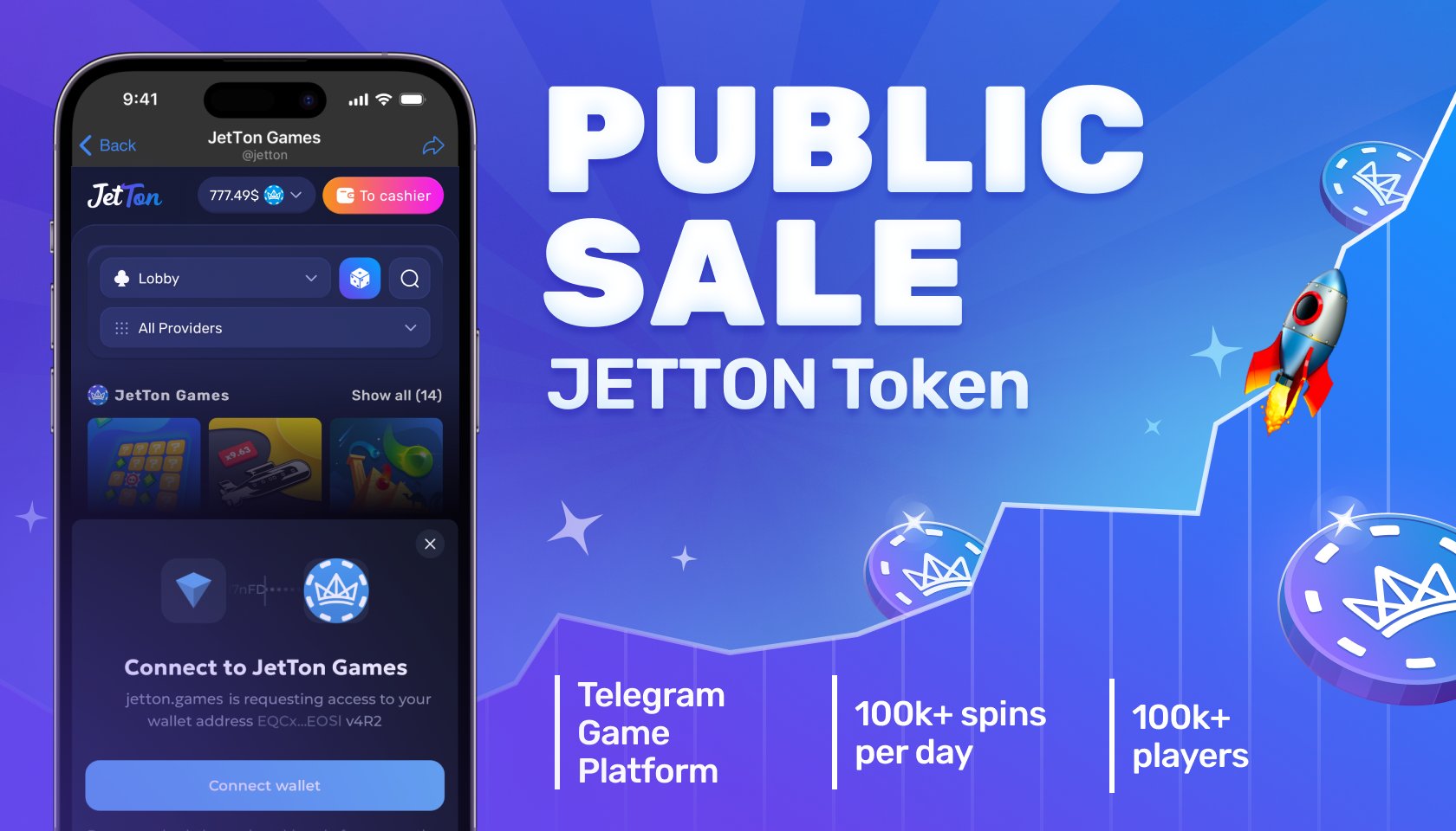 Illustration of the $JETTON token